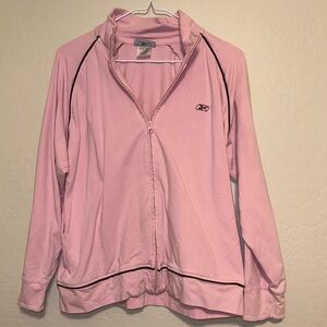 Reebok Women's Light Pink Zip-Up Hoodie